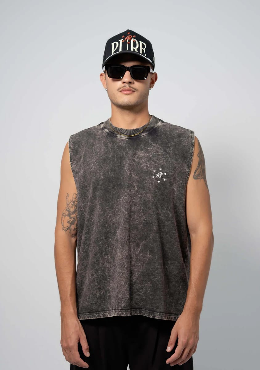 Still Hungry Washed Gray Tank Top - imagen 5