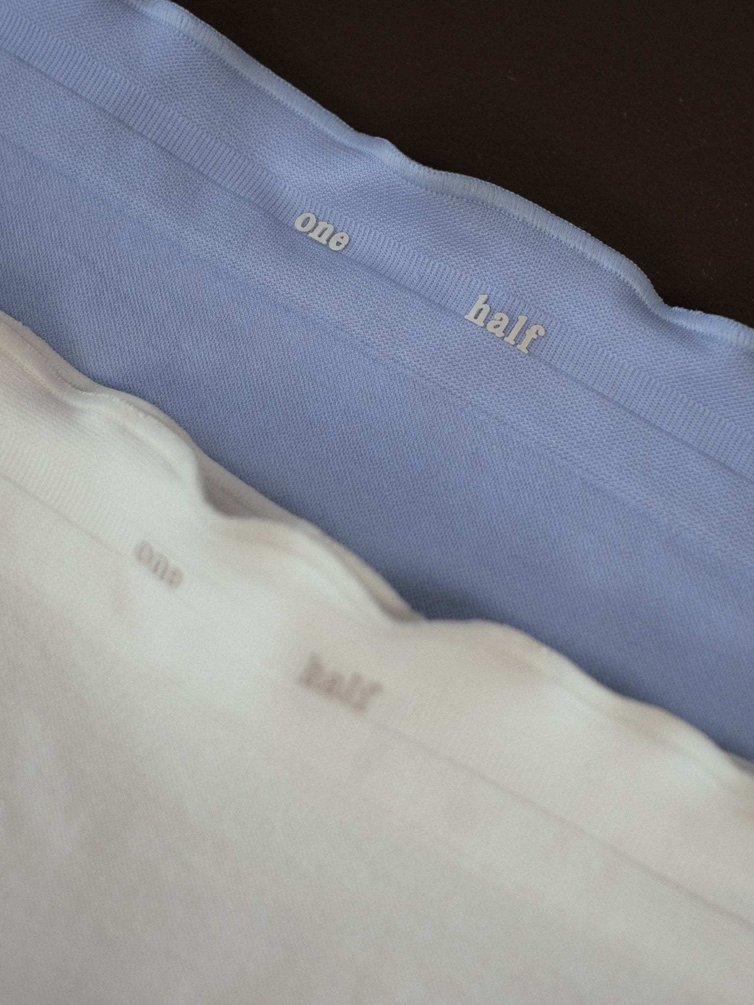 RUCHED SEAMLESS MINI BOXER PACK X2 - SOFT WHITE & BABY BLUE - imagen 1
