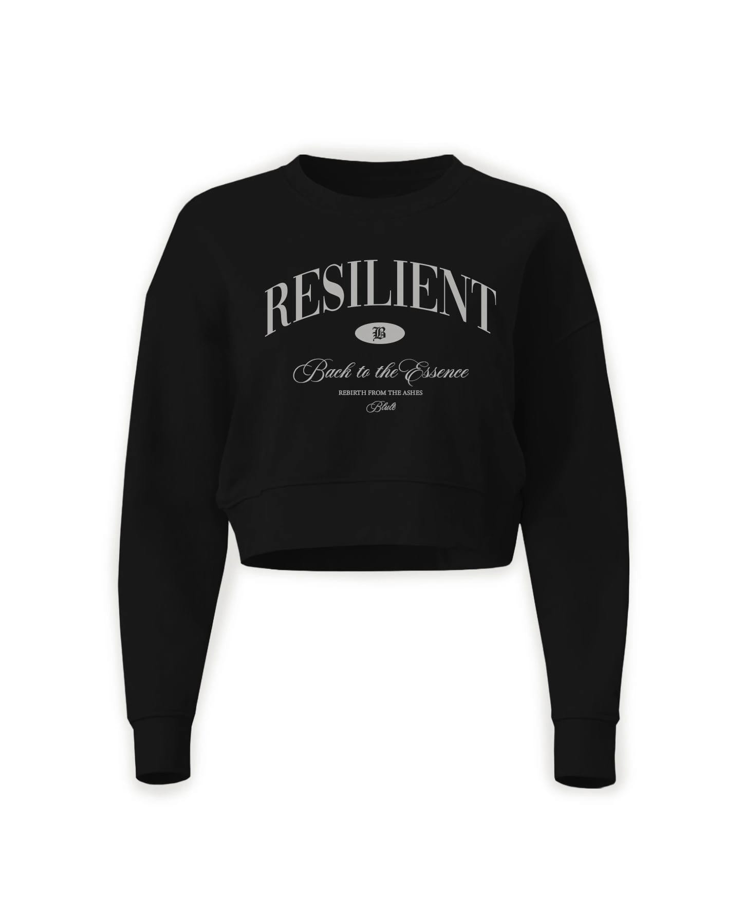 Back to the essence Crewneck Cropped Black - imagen 1