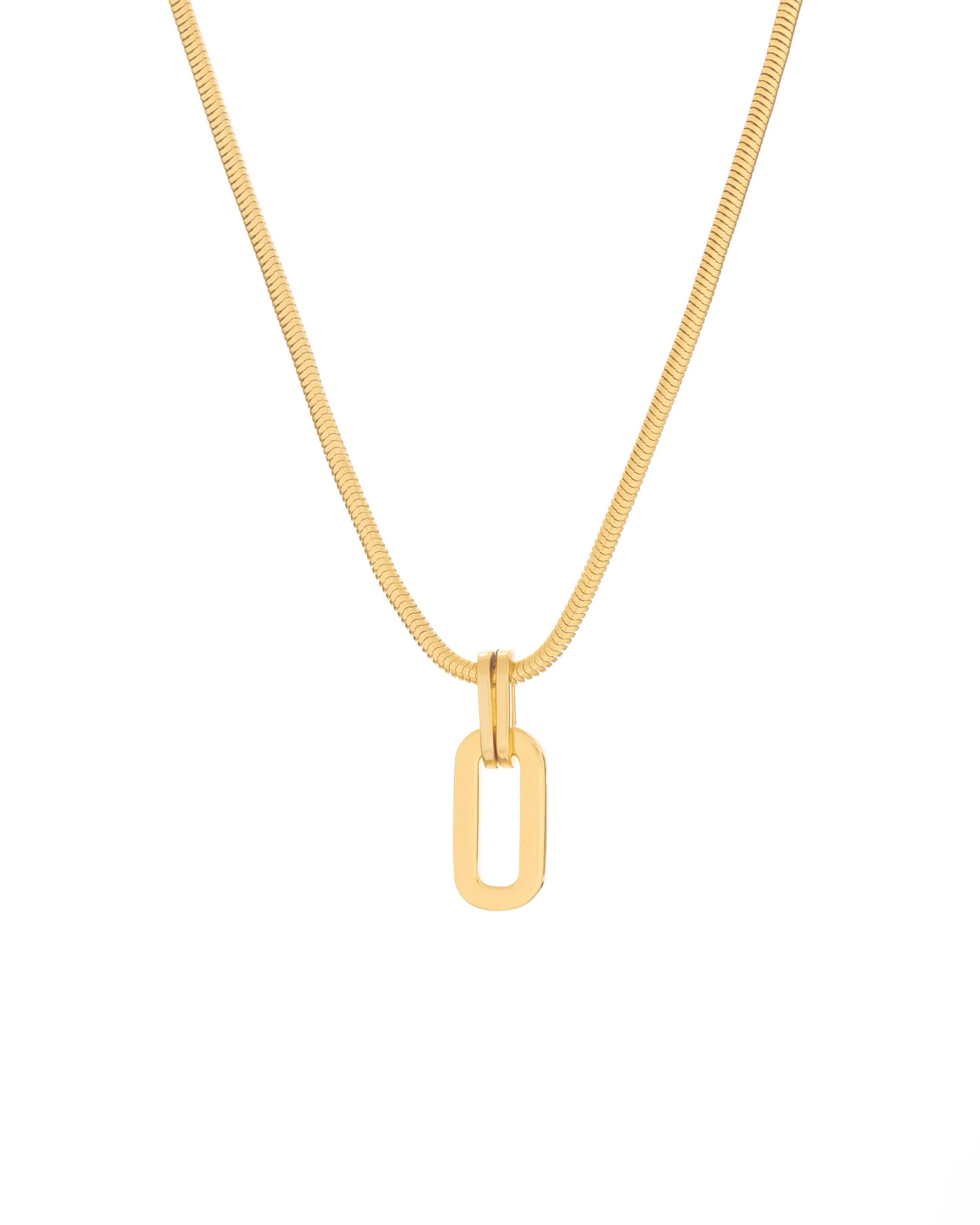 Set collar + Aretes Snake Eslabon - imagen 1