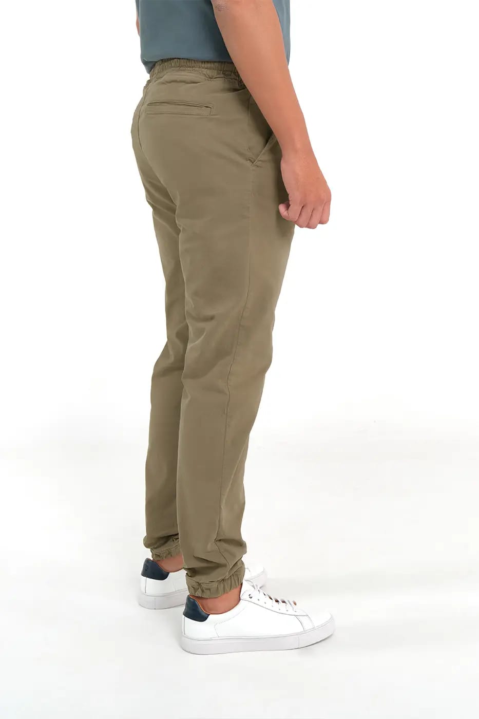 Pantalón Jogger Slim Fit Mezcla Algodón Verde Grafito - imagen 2