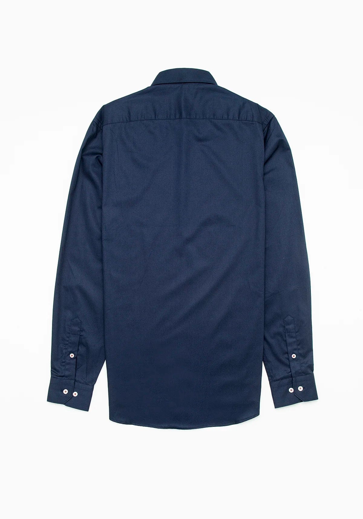 Camisa Sarga Botón Contraste Algodón Azul Oscuro - imagen 4