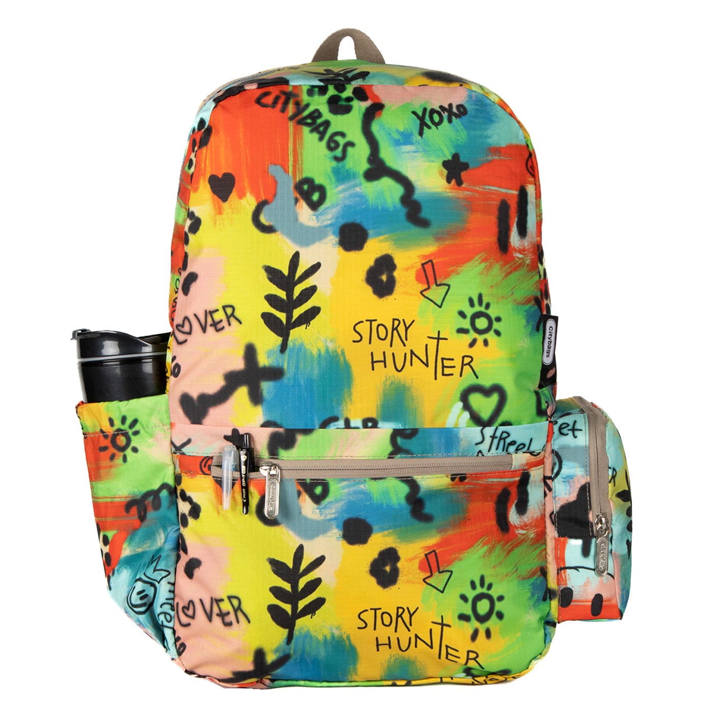 Morral Plegable ULTRA Estampado Graffiti Citybags Multicolor - imagen 4