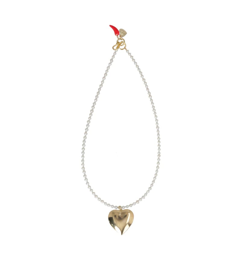 Collar Perlado con Relicario - imagen 1