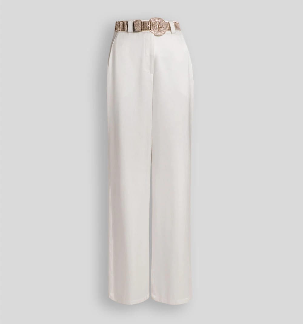 Pantalon tiro alto con correa - imagen 11