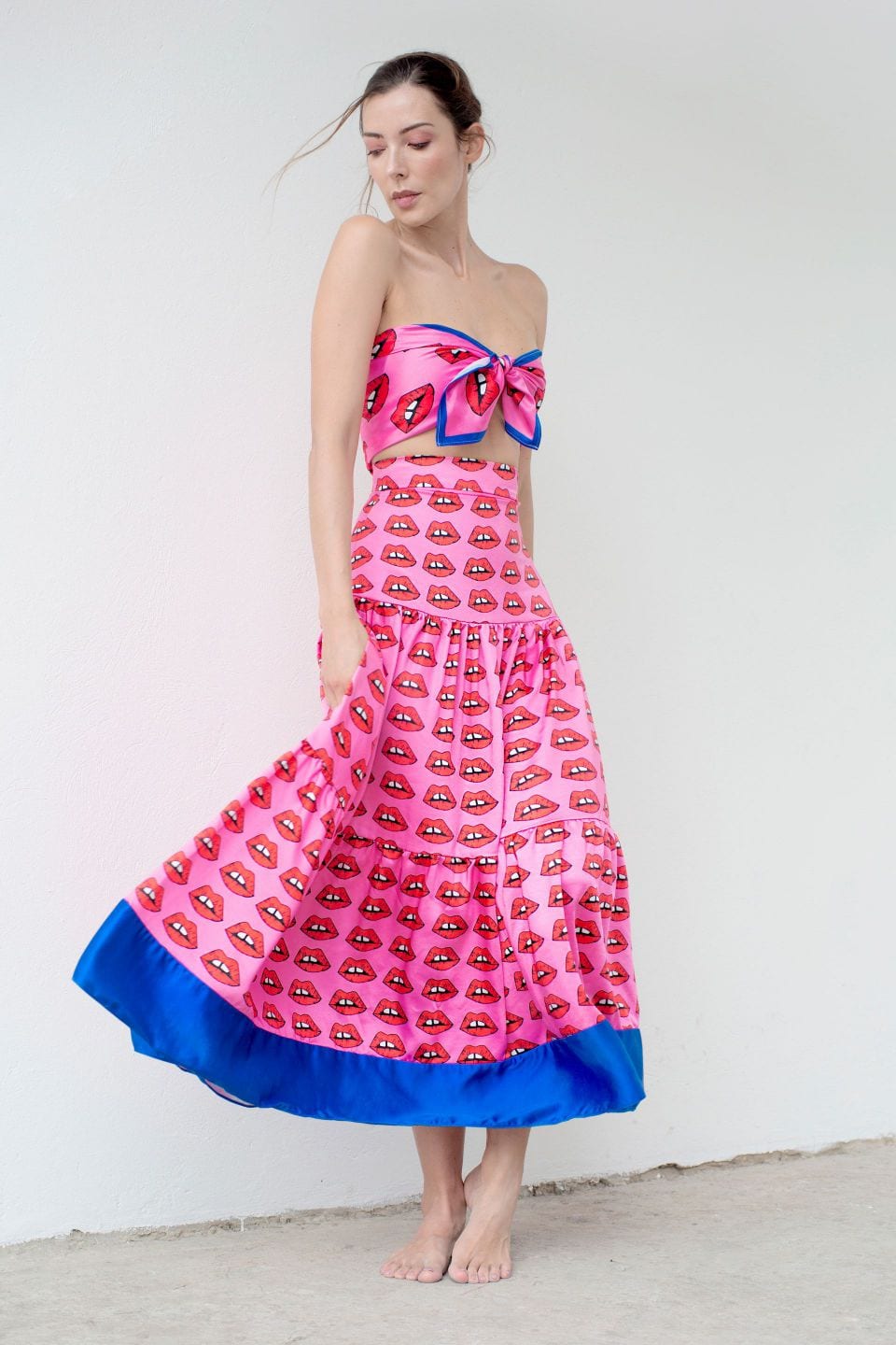 Falda Maxi Kiss Me Rosa - imagen 1