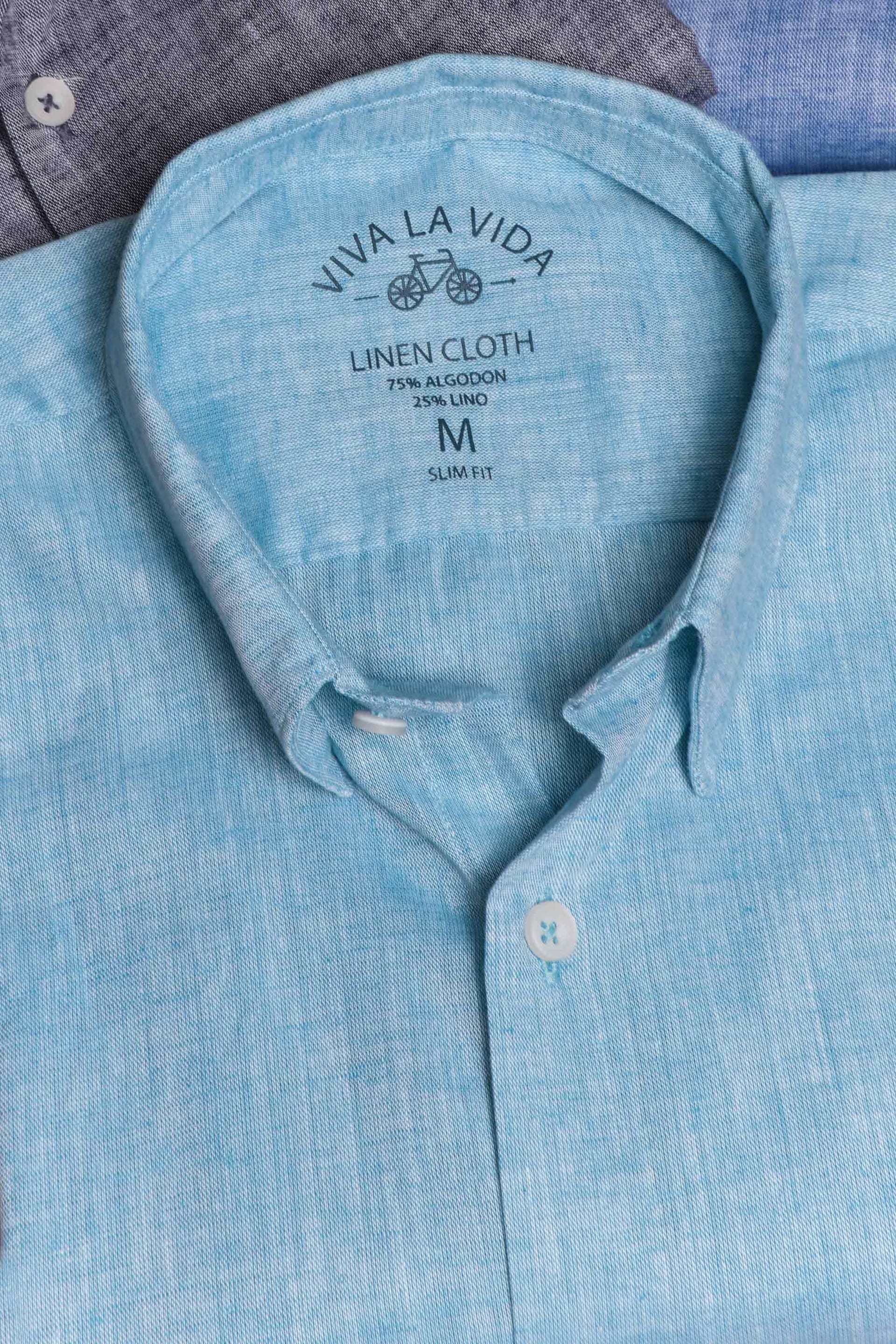 CAMISA LINO AQUA - imagen 3