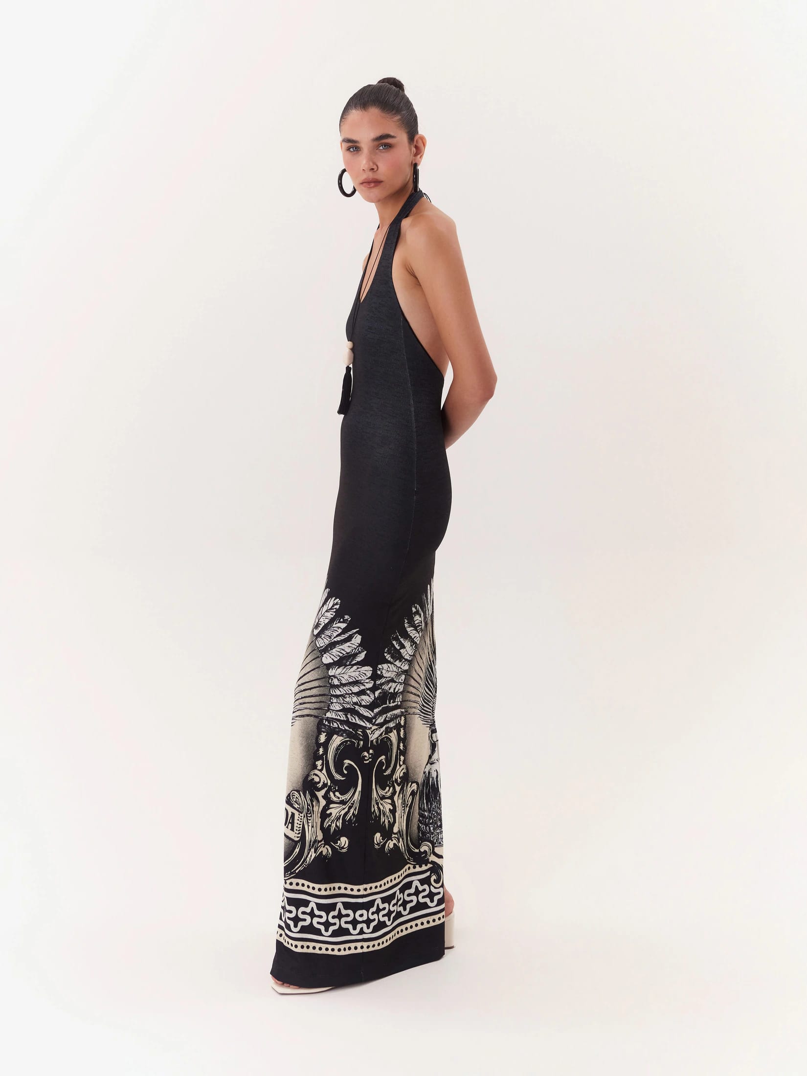Halter Maxi Dress Solar - Negro - imagen 2