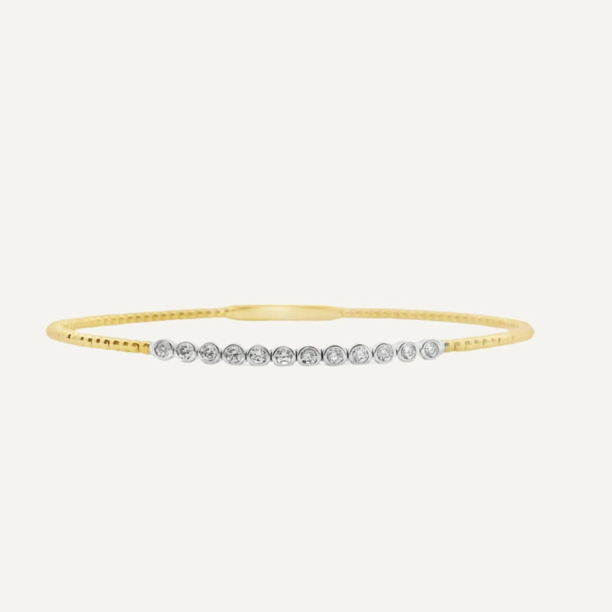 Pulsera Bangle dots barra biseles 14K - imagen 1