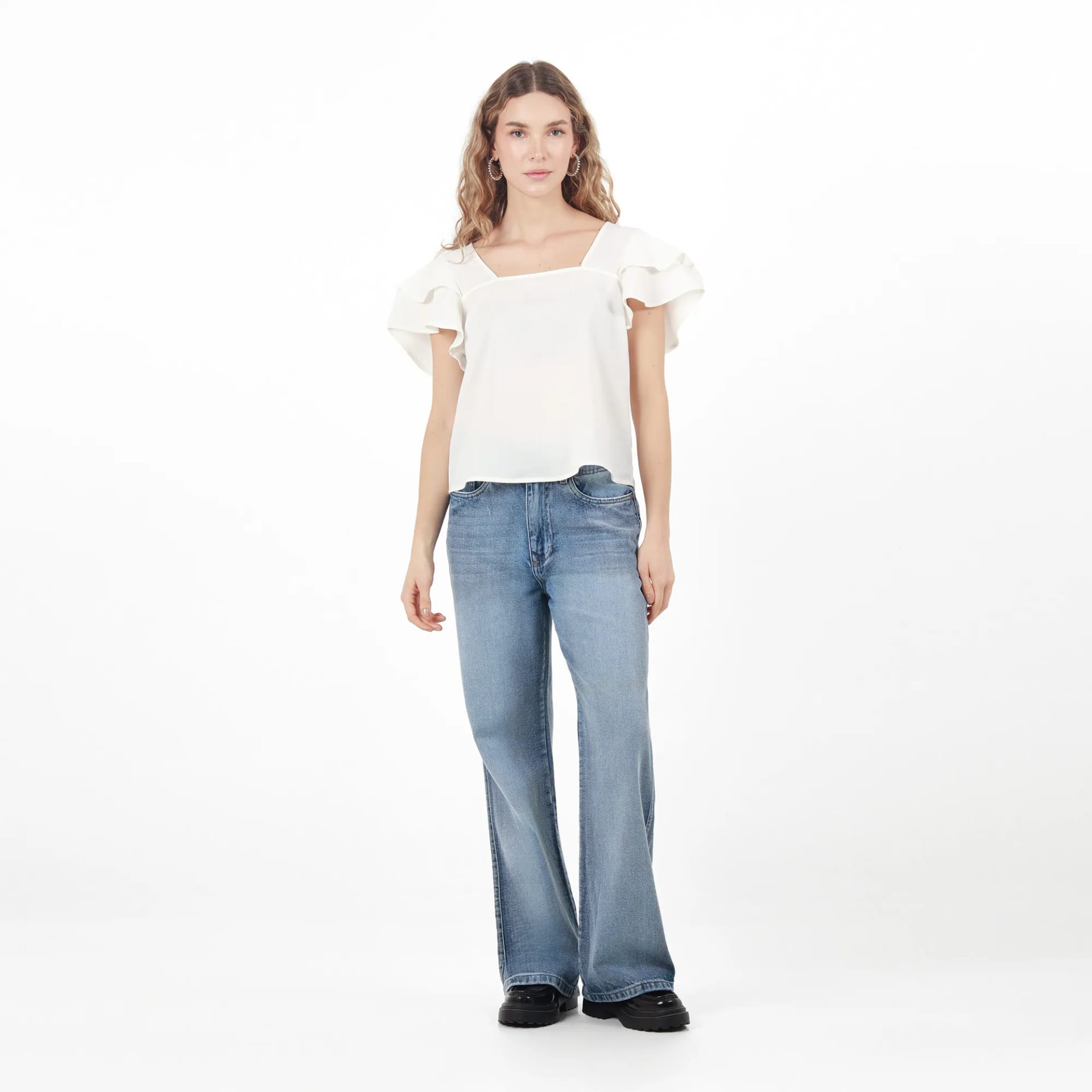 Blusa Cuello U Manga Bolero - imagen 38