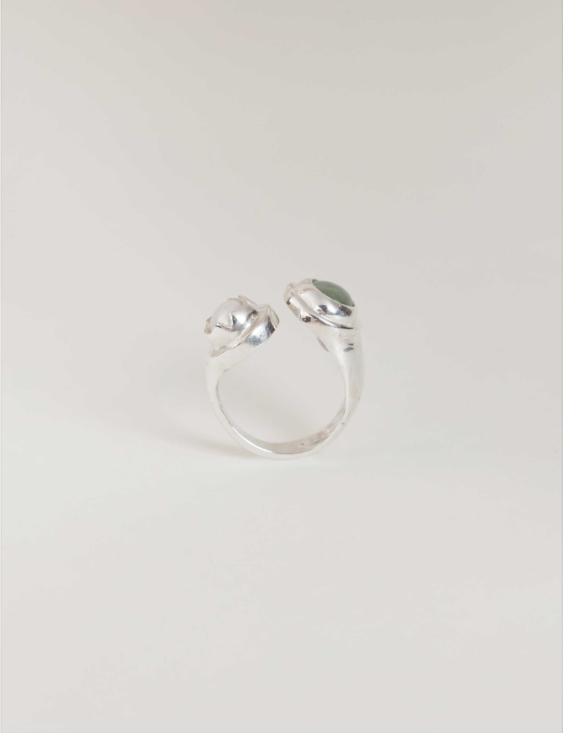 Anillo Lado Revés Crisoprasa - imagen 3