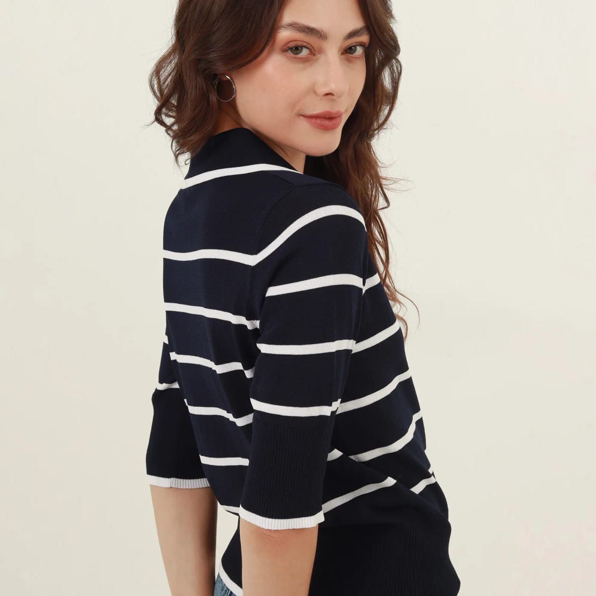 Sweater Cuello Camisero Manga 3Cuartos - imagen 7