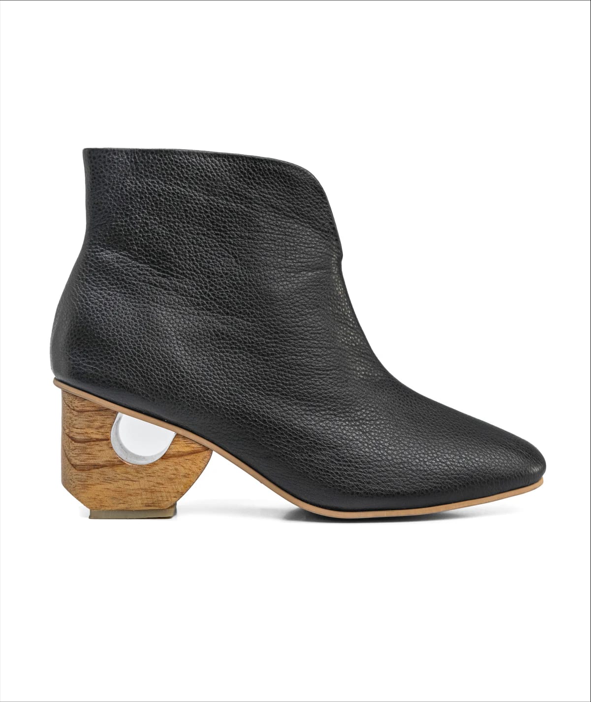 barbra bitono botas en cuero genuino con tacon en madera - imagen 2