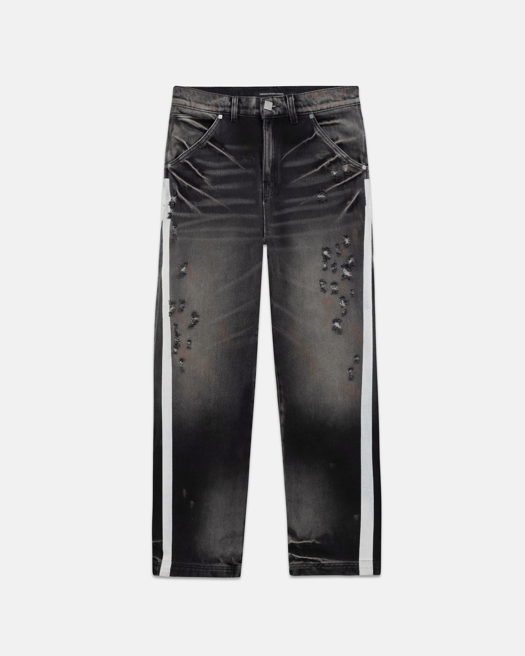 Holy State Stripe Wide Jeans Ash Black - imagen 1