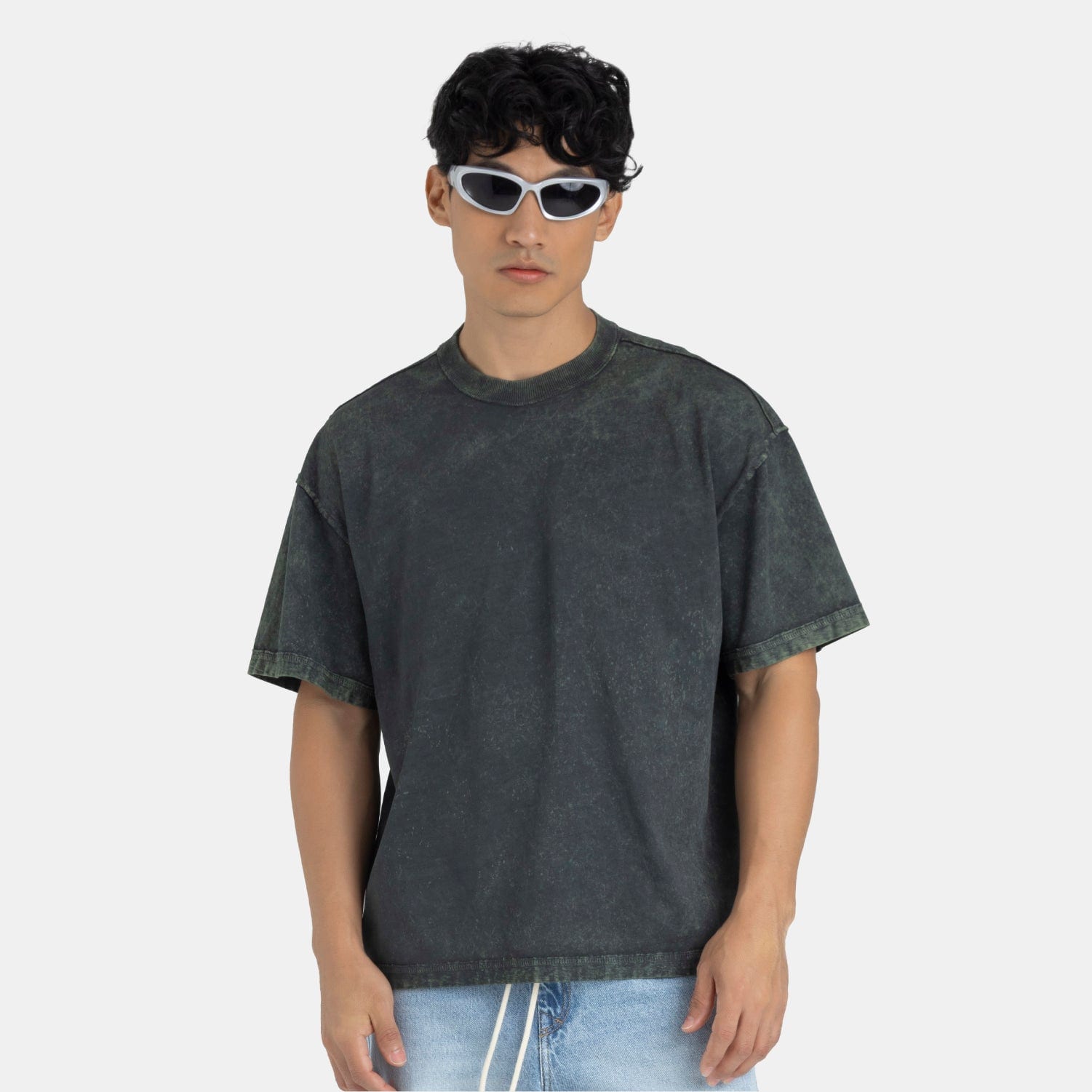 Acid Washed Boxy Tee Green - imagen 1