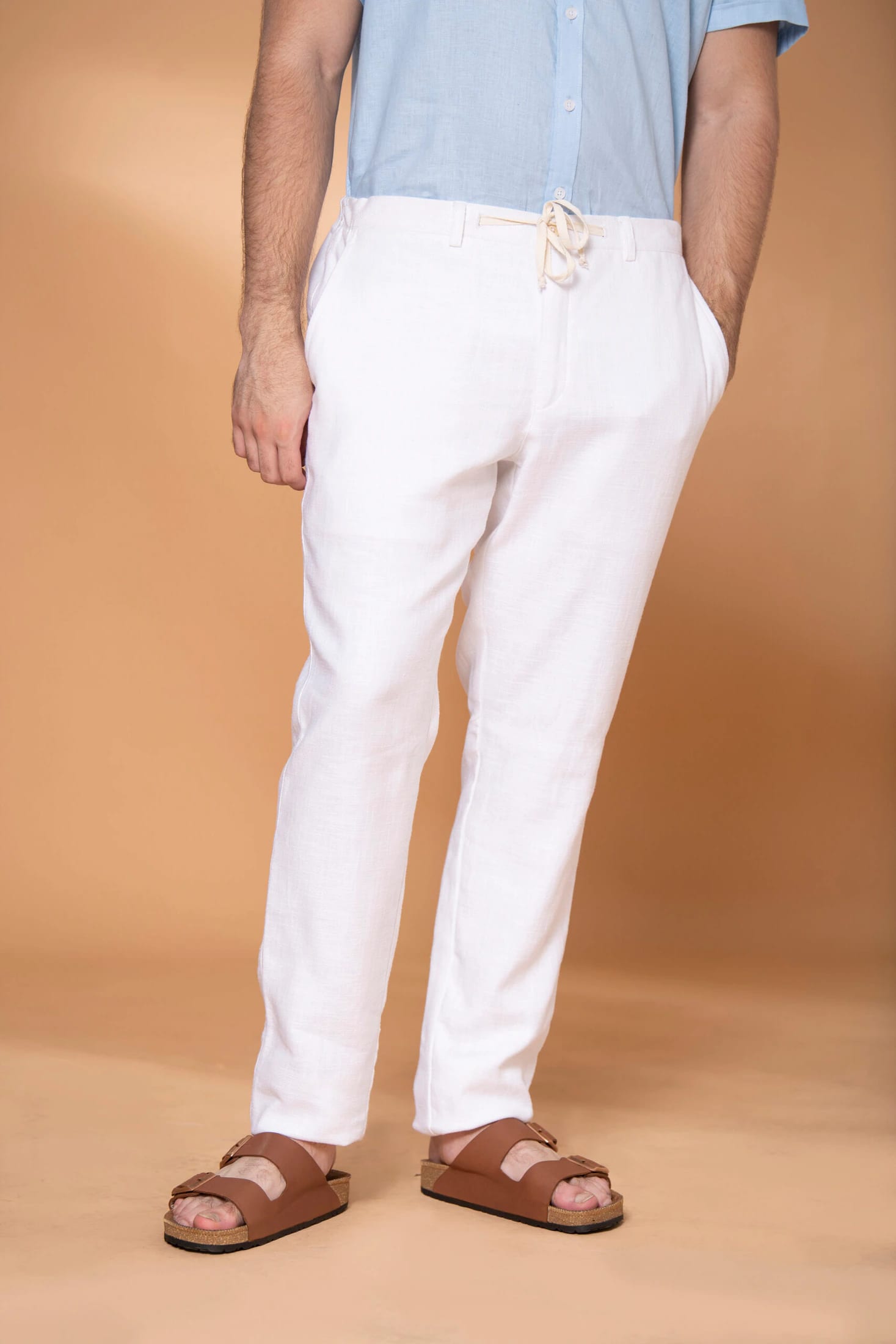 Pantalón Portofino Lino Marfil - imagen 1