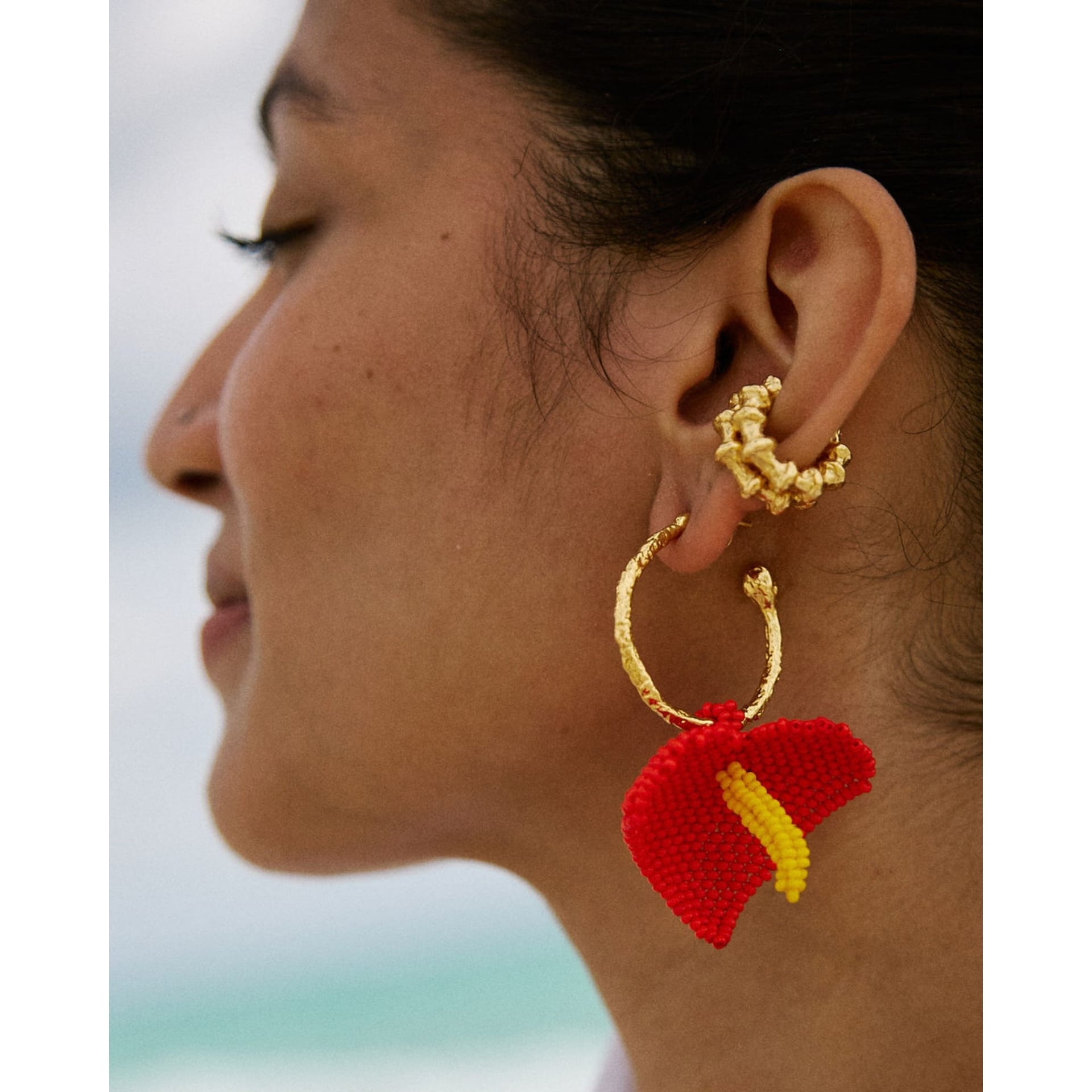 Red Anturio Earrings - imagen 2