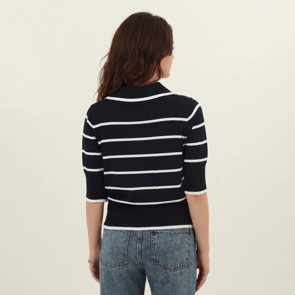 Sweater Cuello Camisero Manga 3Cuartos - imagen 4