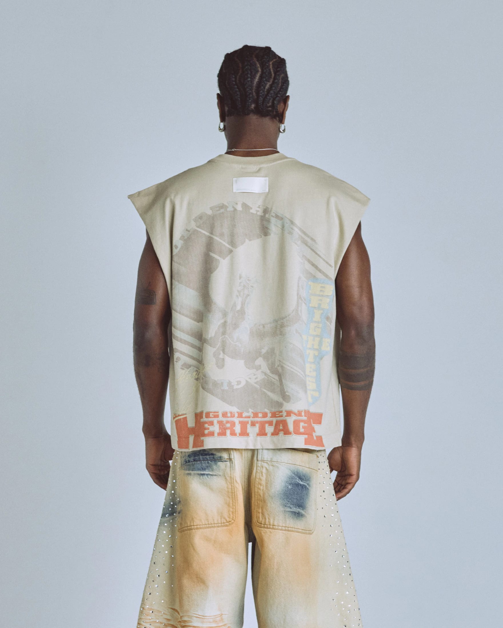 Golden Heritage Pegasus Sleeveless Tshirt Cream - imagen 6