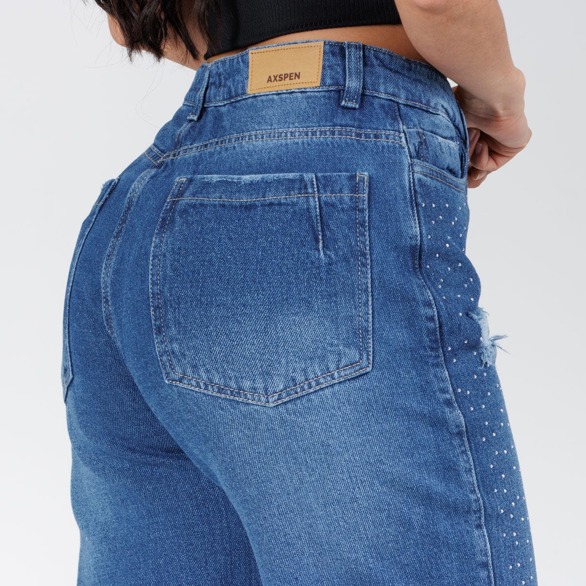 Jean Axspen Mom Fit Ax-2708 Brillos - imagen 4