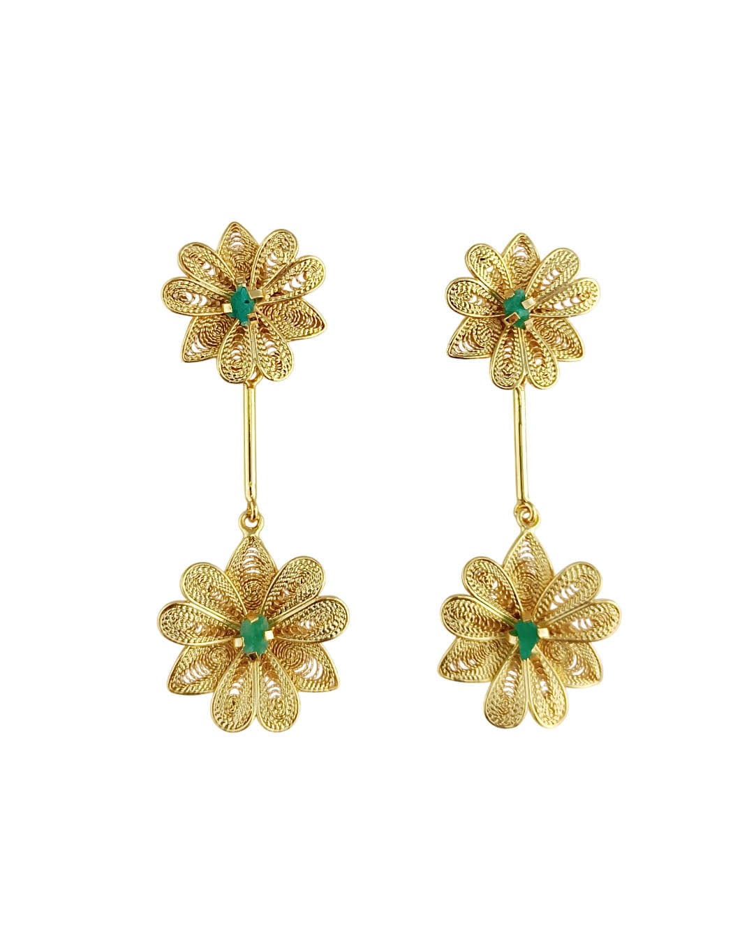 Aretes doble flor, Kany - imagen 1