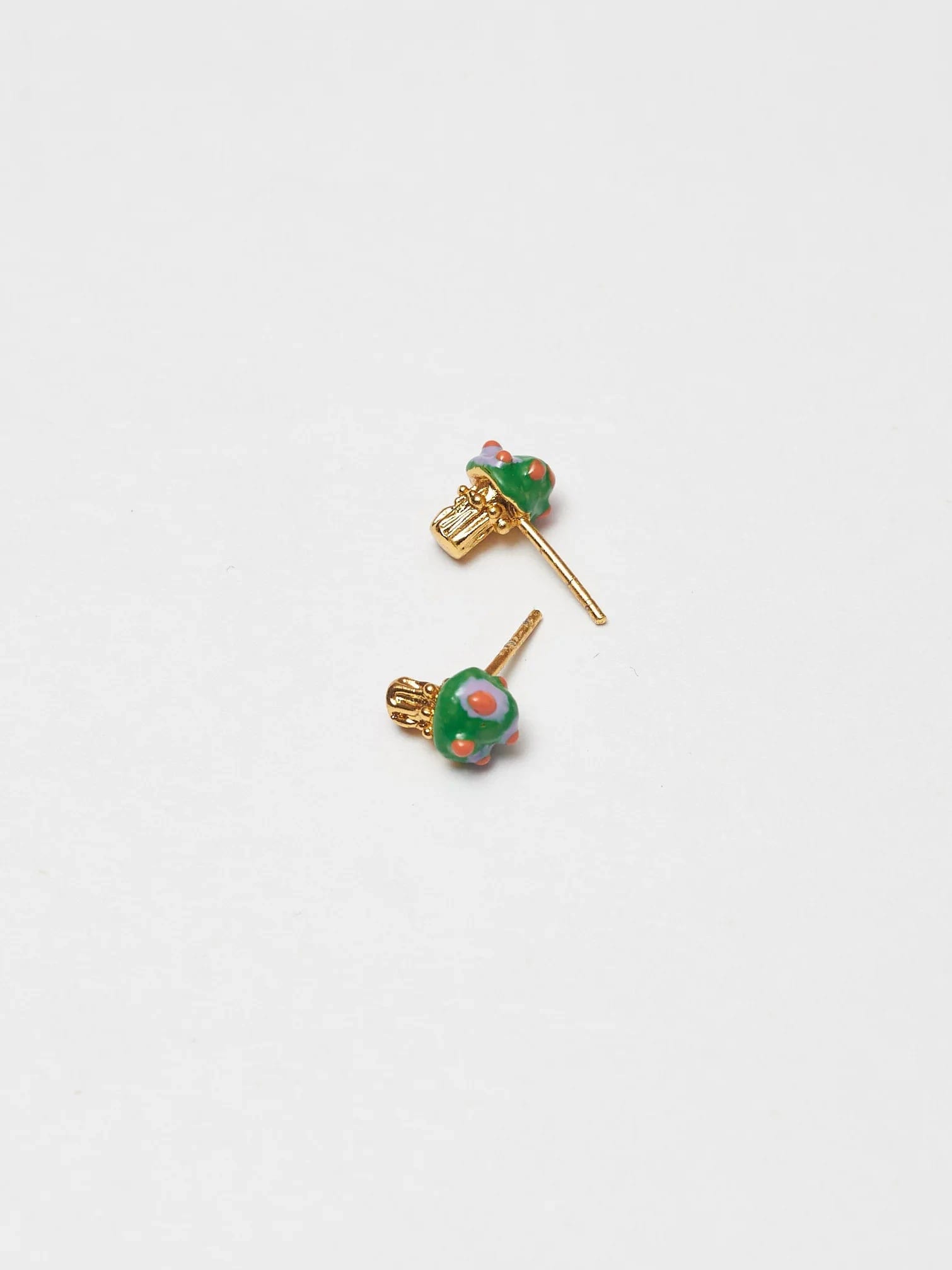 SETICA GREEN-LILAC EARRINGS - imagen 2