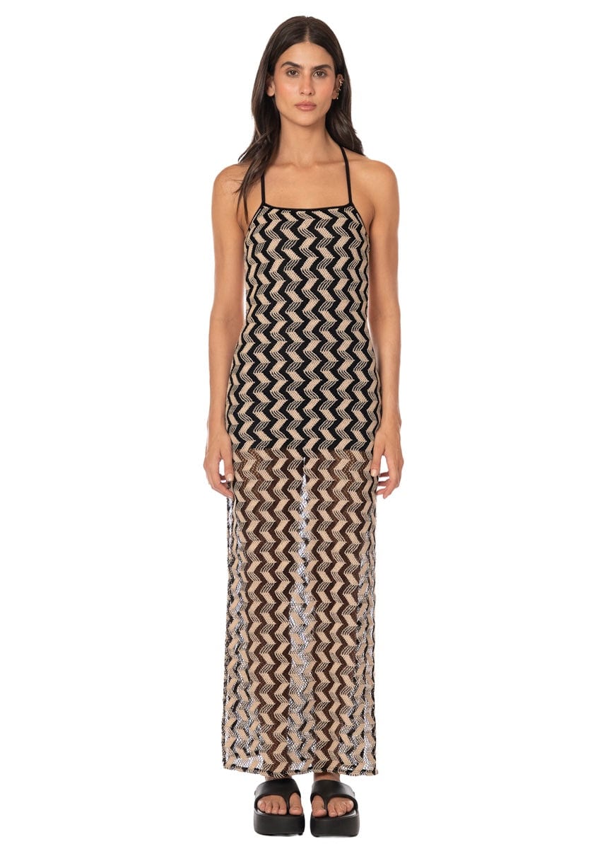 Maaji Black & White Sunset Rosabella Long Dress - imagen 1