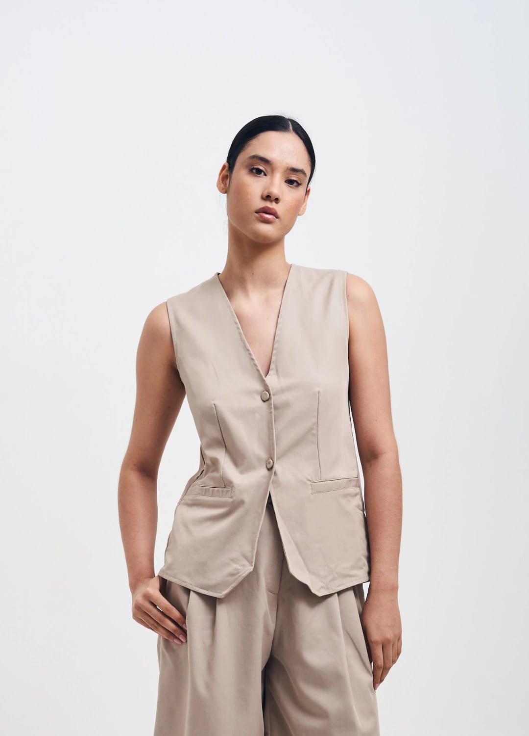 Chaleco Cleotilde Taupe - imagen 1