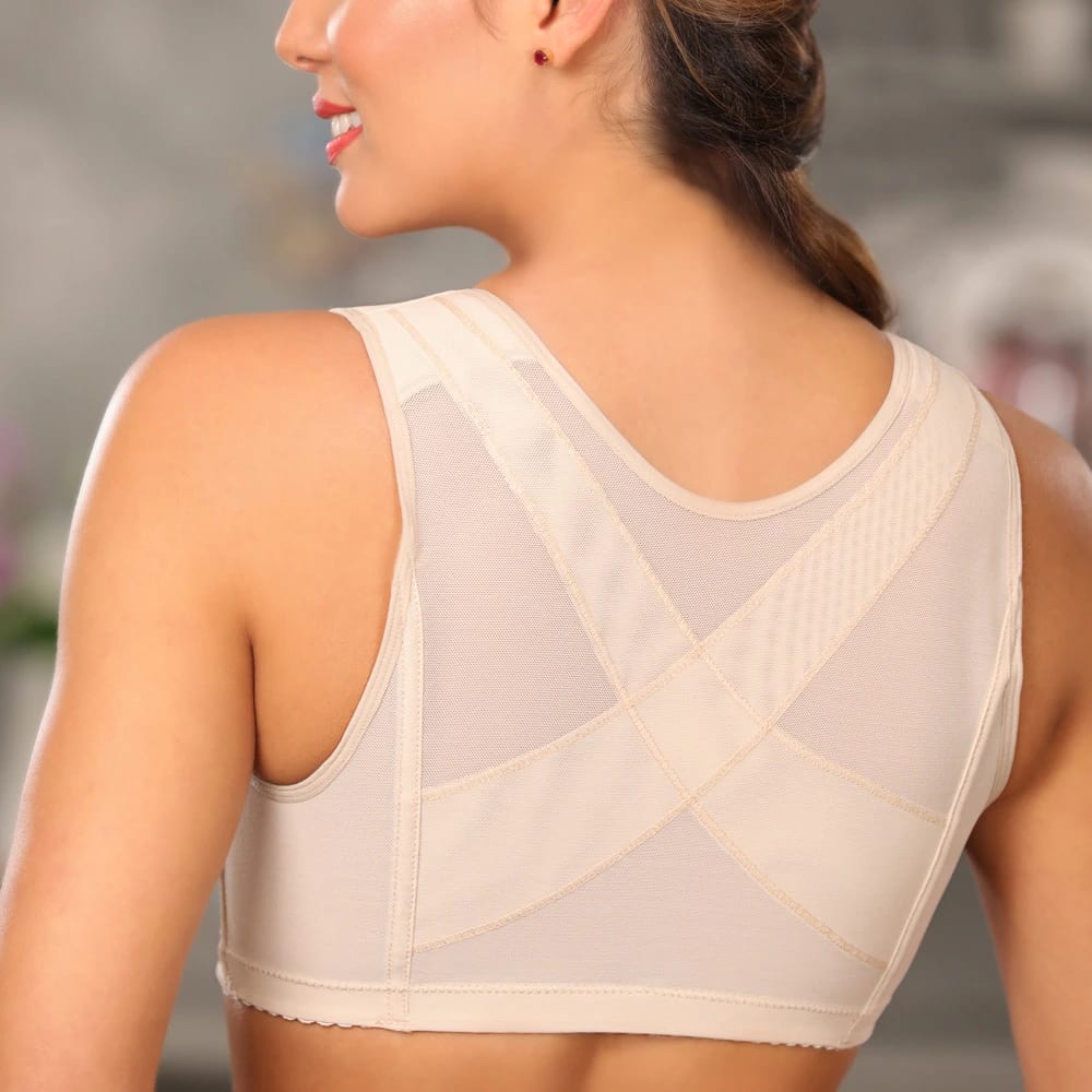 Brasier Corrector de Postura para Mujer en Powernet y Encaje con Tirantes Reforzados - imagen 6