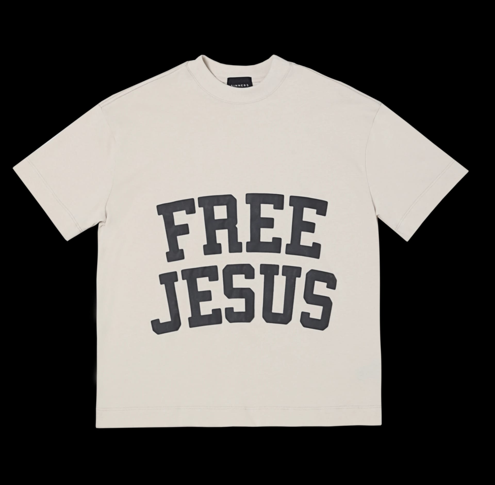 FREE JESUS OLIVE T-SHIRT - imagen 1