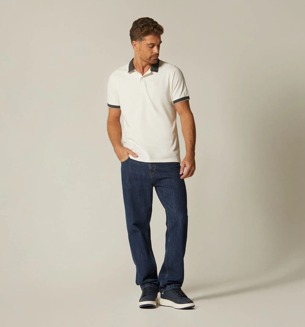Polo para hombre con cuello con diseño - imagen 6