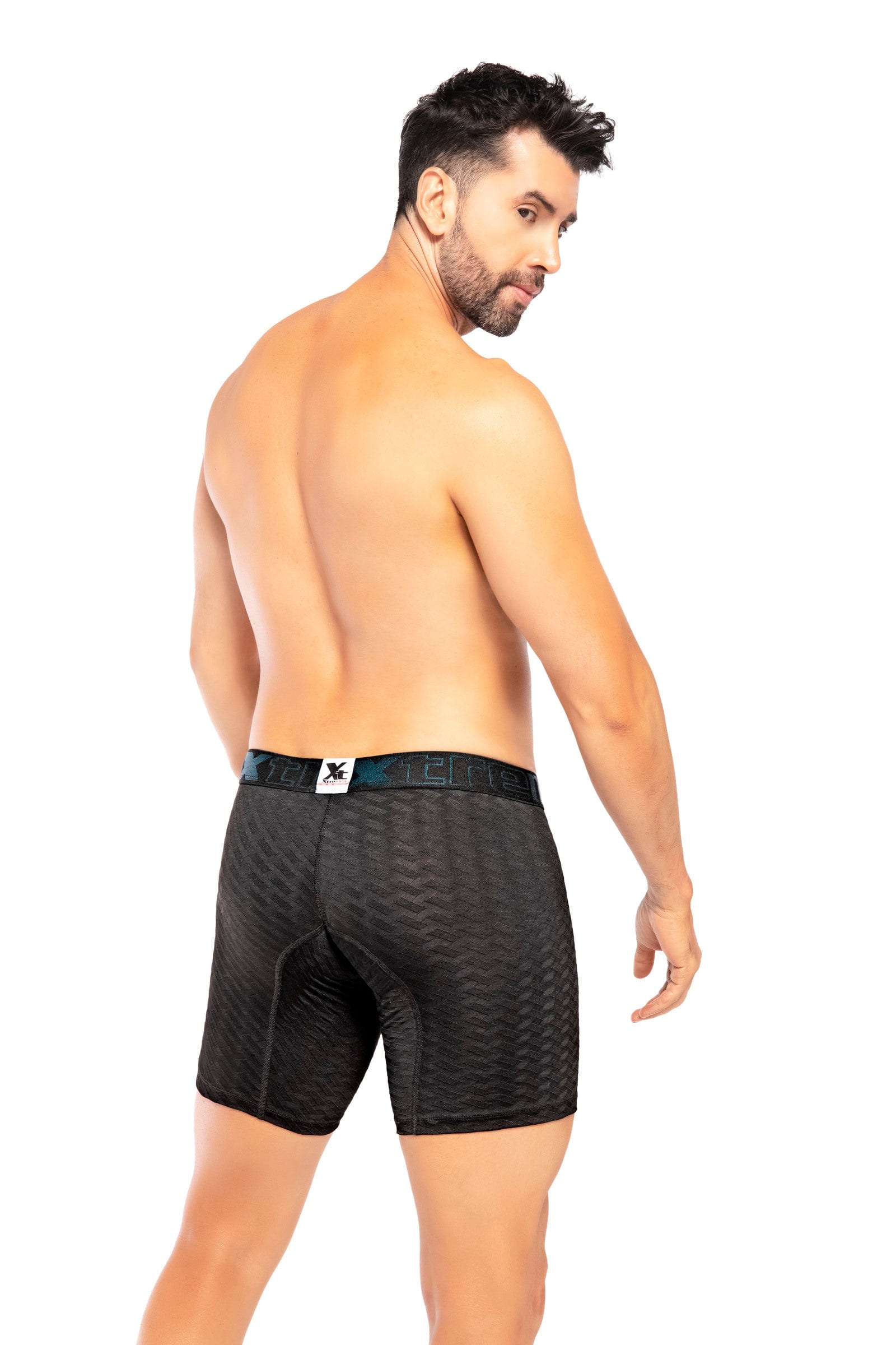 BOXER CLASICO LARGO MICROFIBRA JACQUARD RAYO  NEGRO - imagen 2