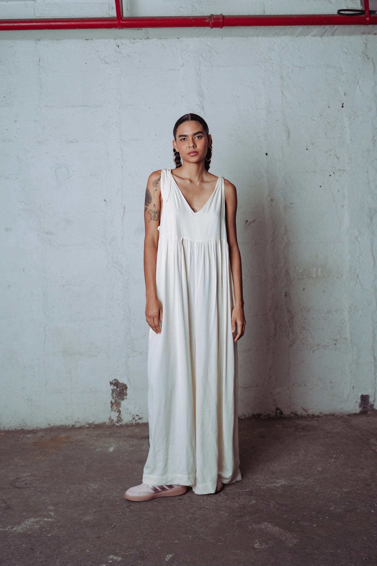 Jumpsuit Flowy Off White - imagen 1