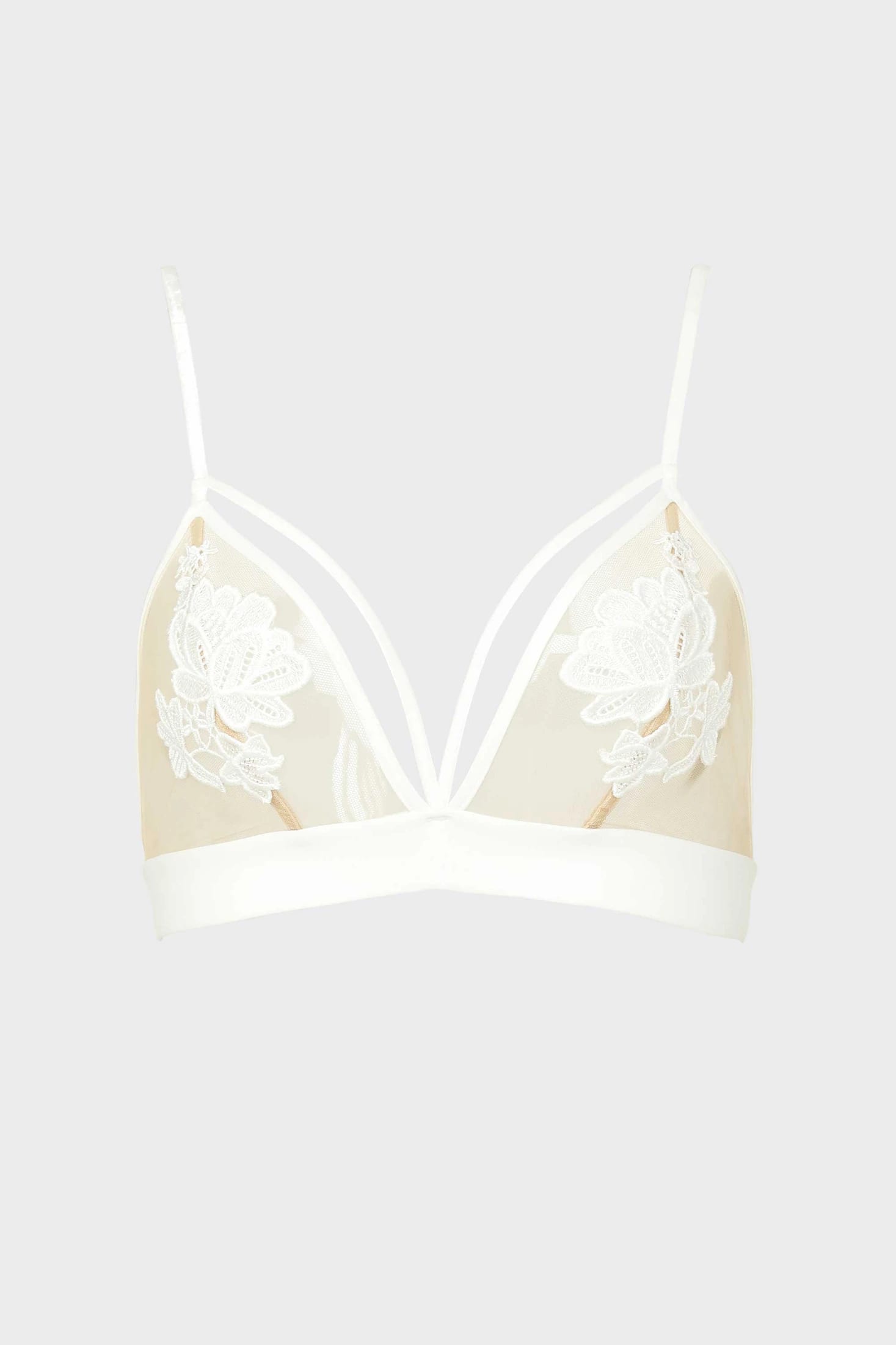 BRALETTE ELLIPSE SEXY CON TIRAS AL FRENTE DELUXE CRUDO - imagen 4