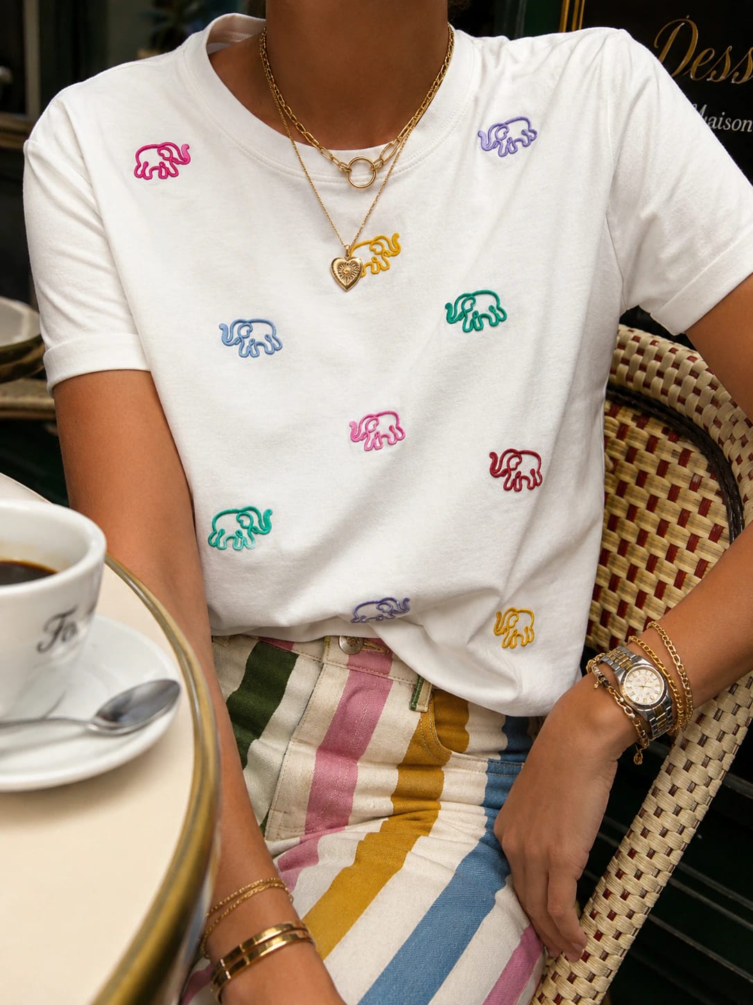 CAMISETA ELEFANTES MULTICOLOR - imagen 1