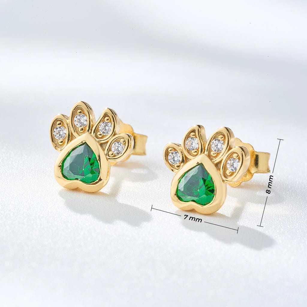 Aretes Huellita Esmeralda - imagen 4