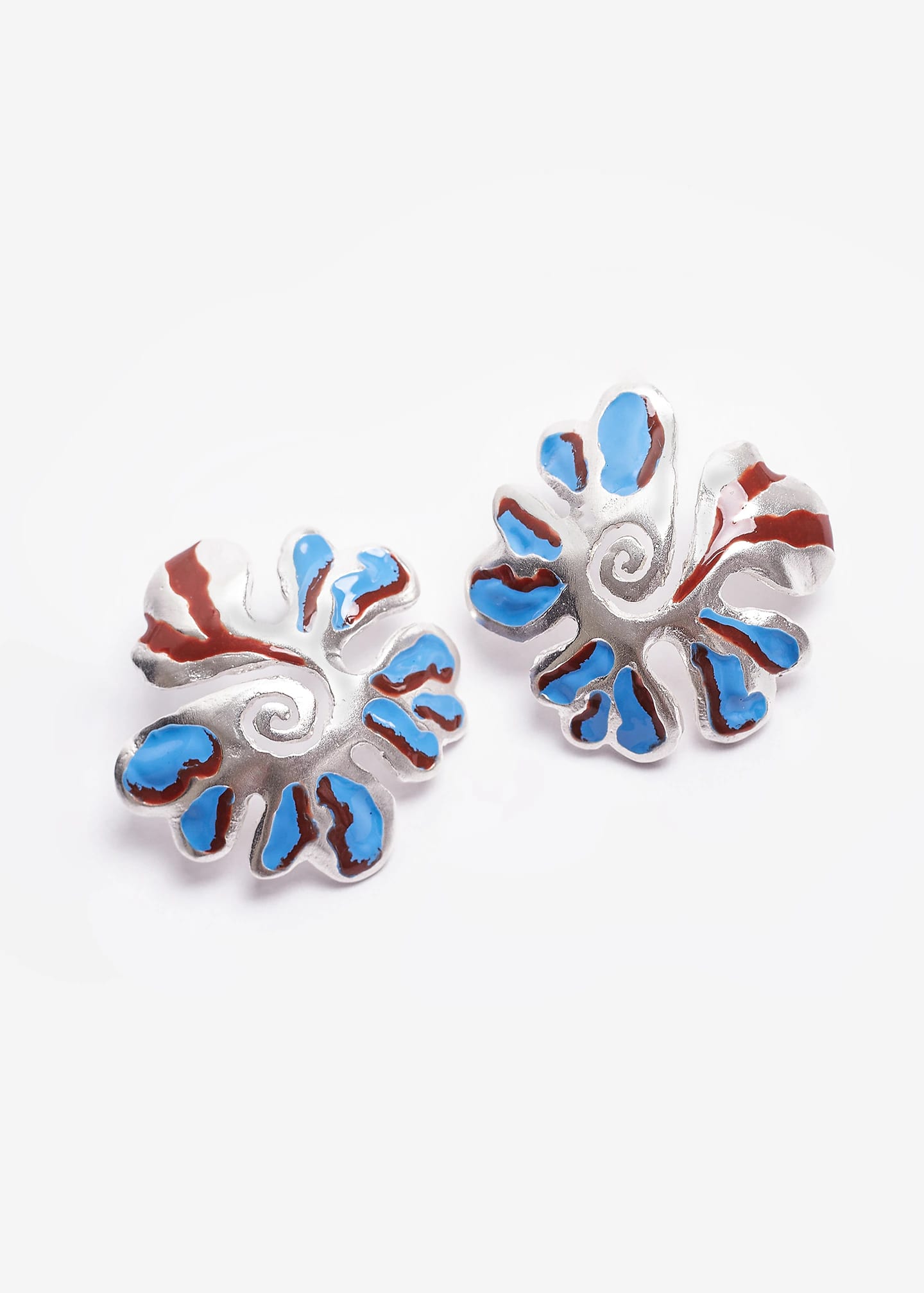 Aretes Aurora Espiral Azul - imagen 2