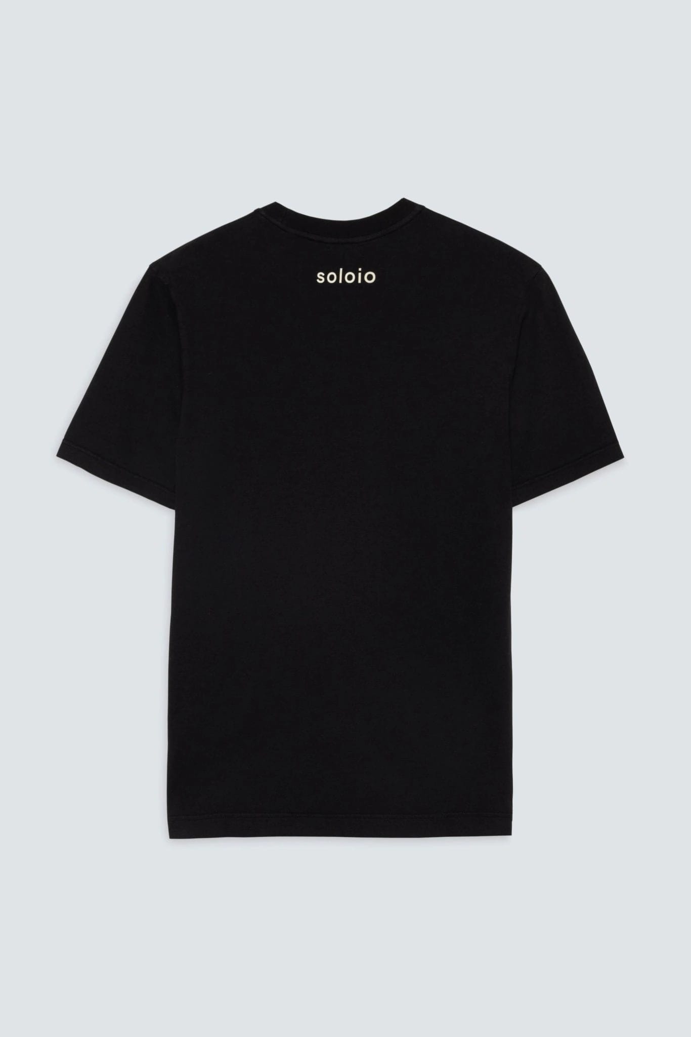 Men's cotton t-shirt black giorgio - imagen 2