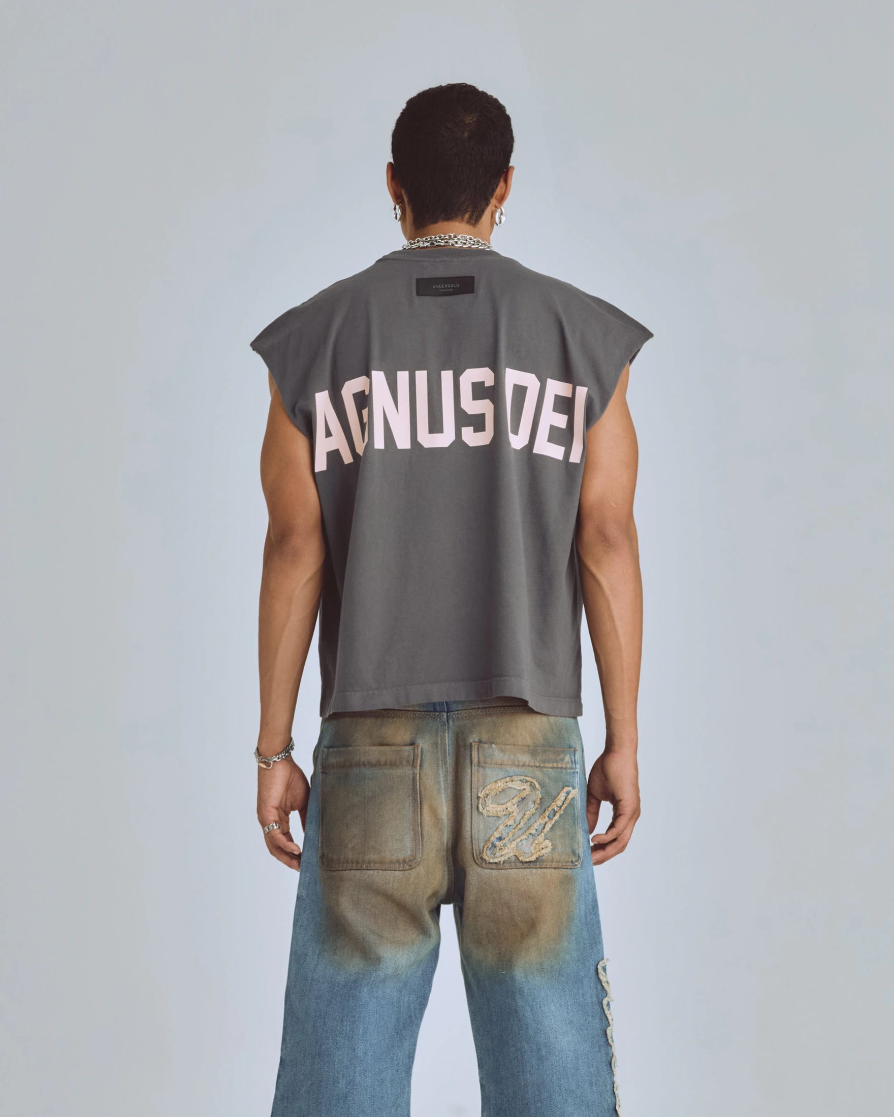 Agnus Dei UNDRGLD Sleeveless Tshirt Vintage Gray - imagen 7