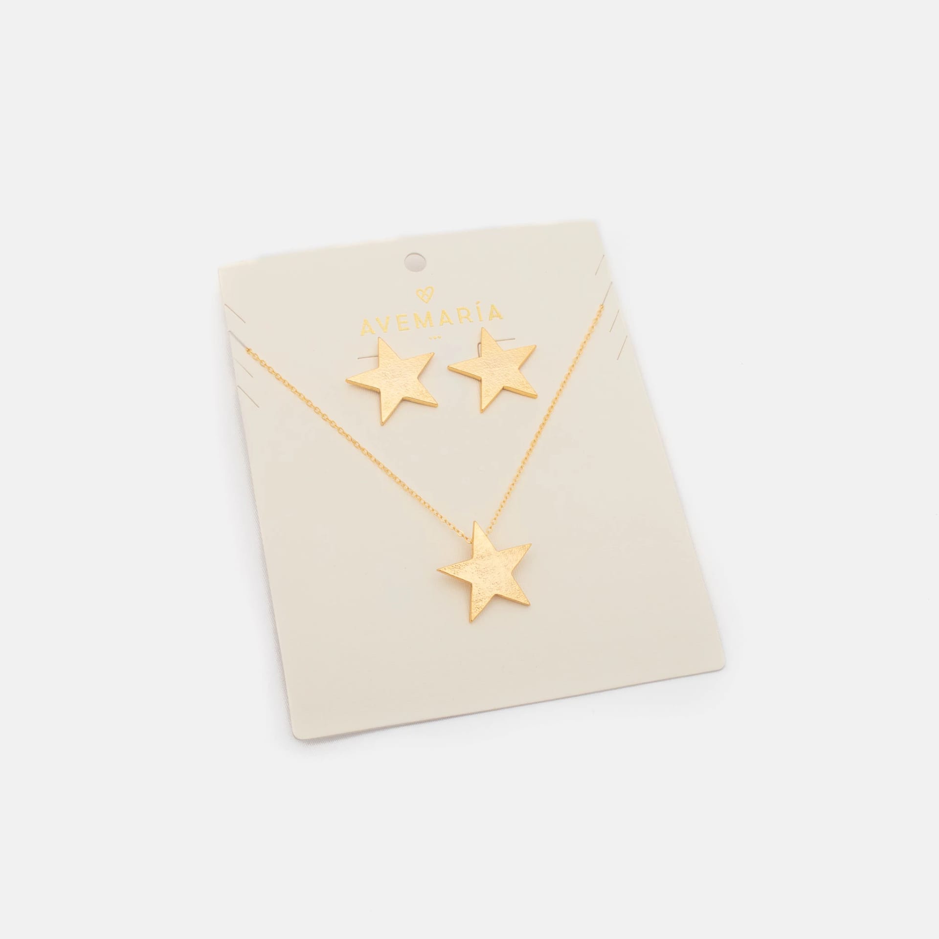 Set Cadena y Aretes Maxi Estrella - imagen 1