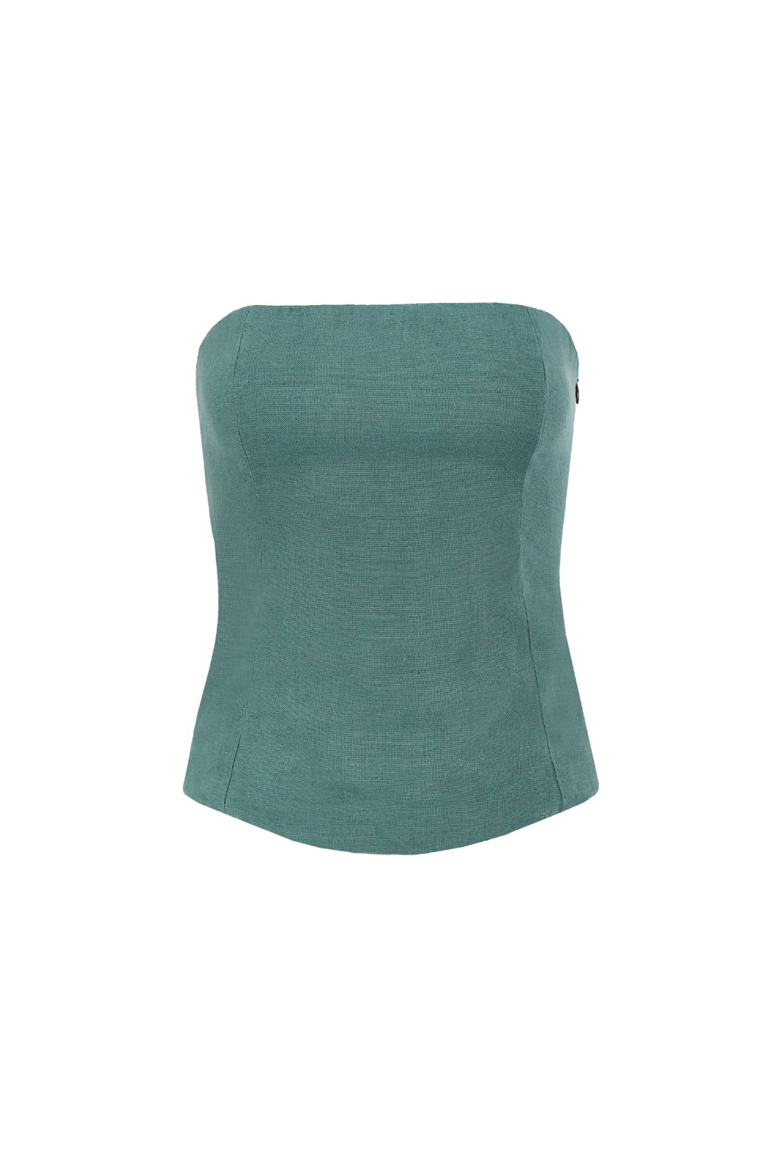 Top Corset Gema de lino | Verde pino - imagen 2