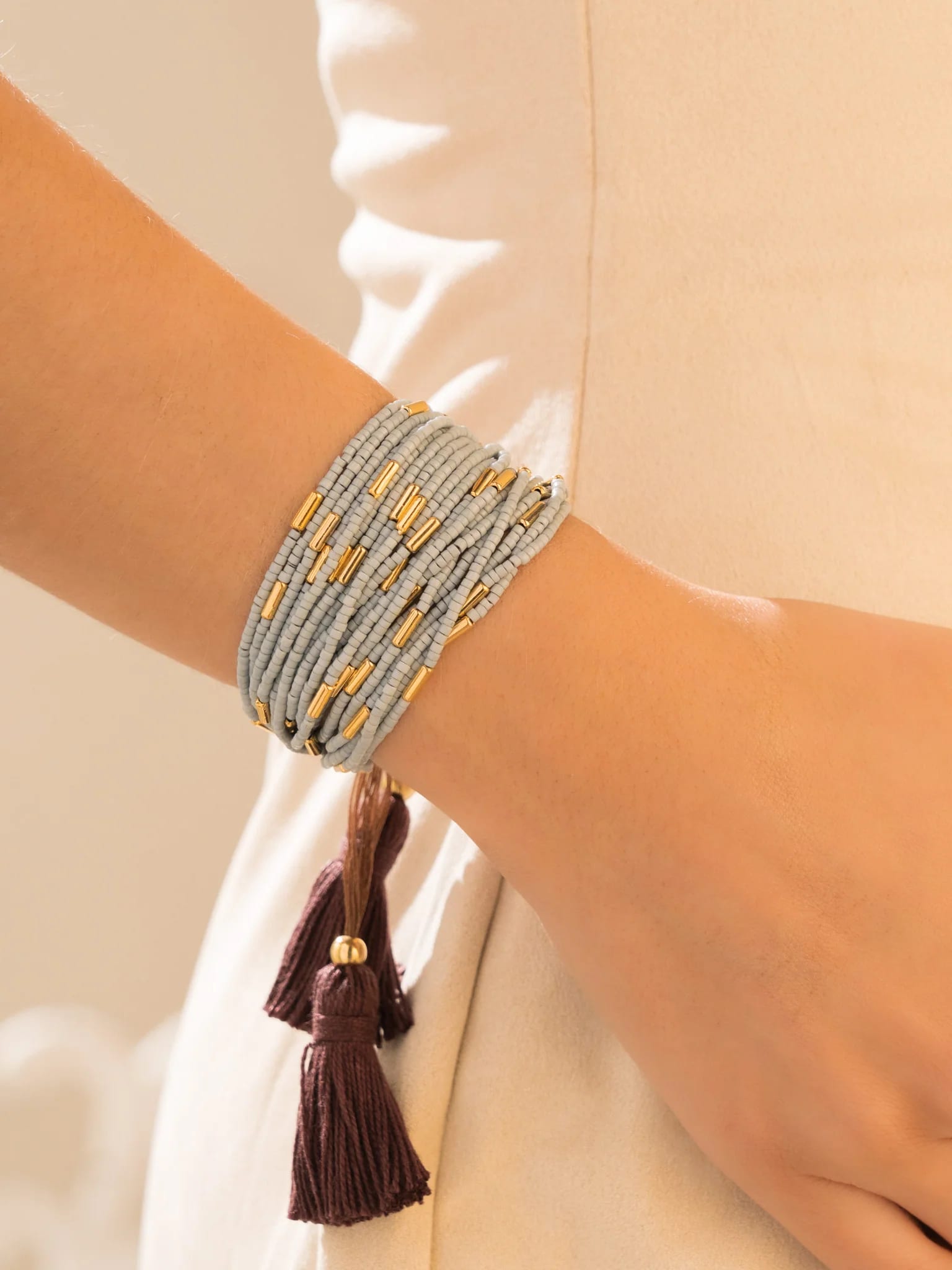 Pulsera Borlas + Aretes - imagen 3