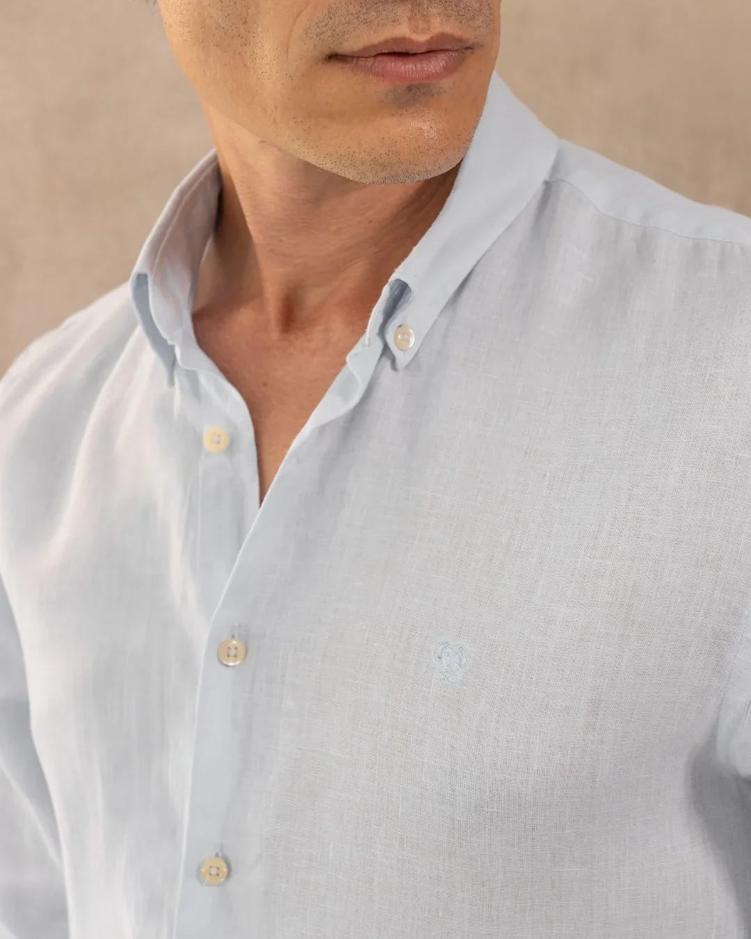 Camisa Antimanchas Lino Azul Capri - imagen 5