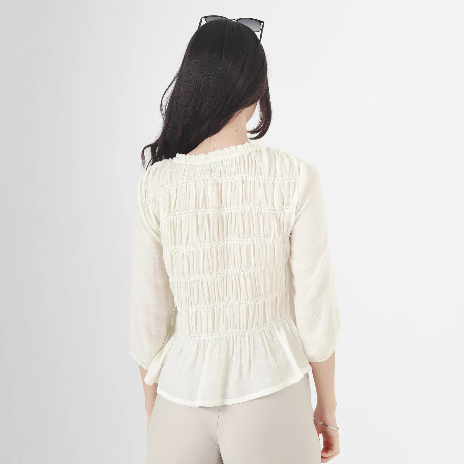 Blusa Cuello Redondo Manga 3Cuartos - imagen 6