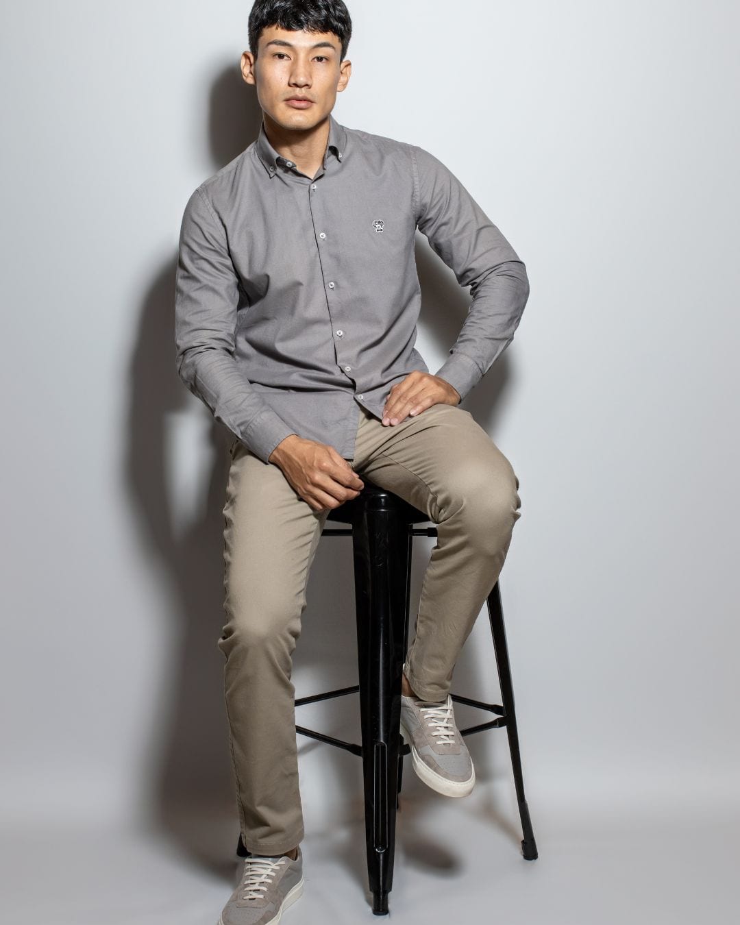 Camisa Antimanchas Oxford Gris - Talla Slim - imagen 4