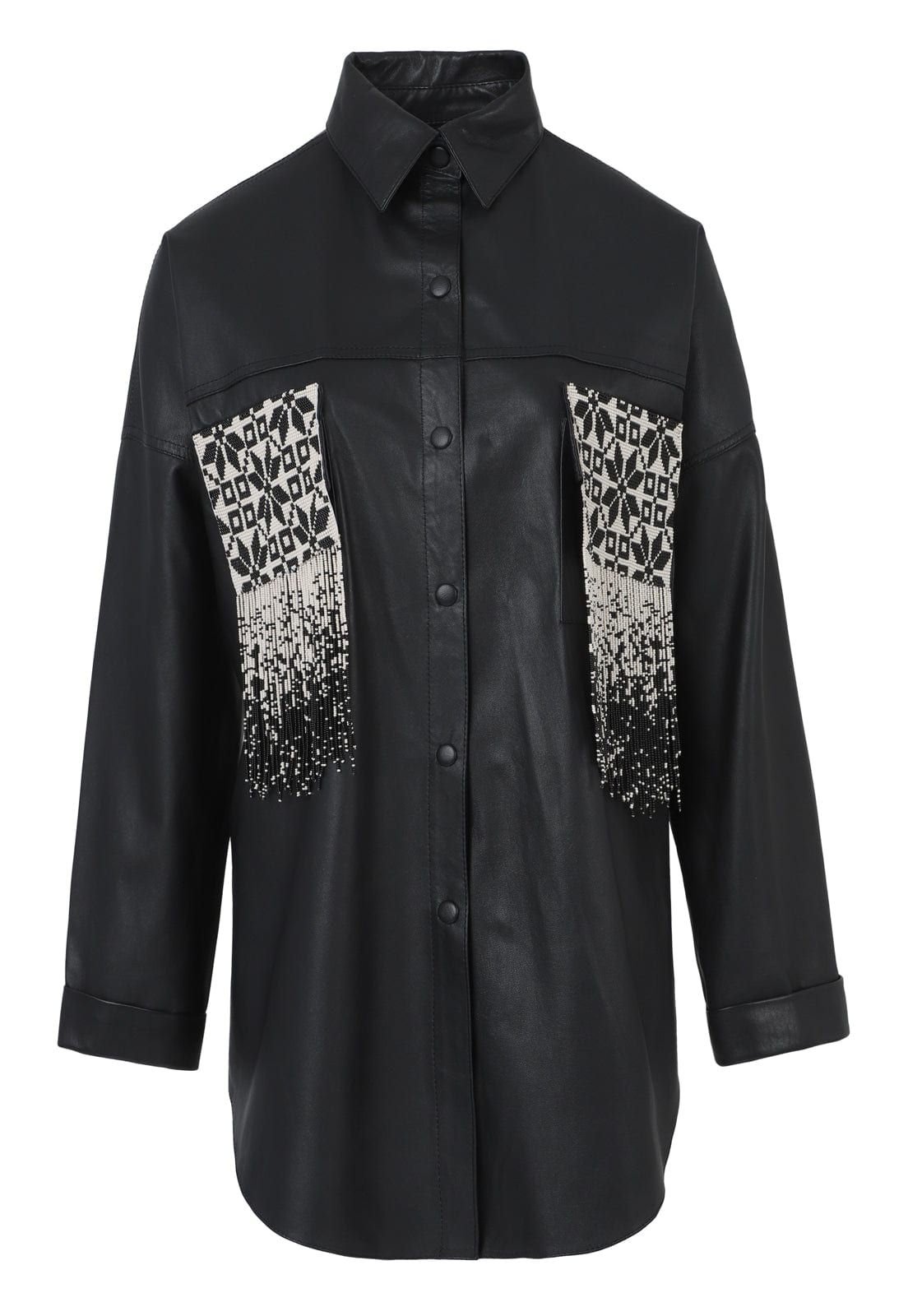 “CHAQUIRA” POCKETS LEATHER  SHIRT - imagen 1