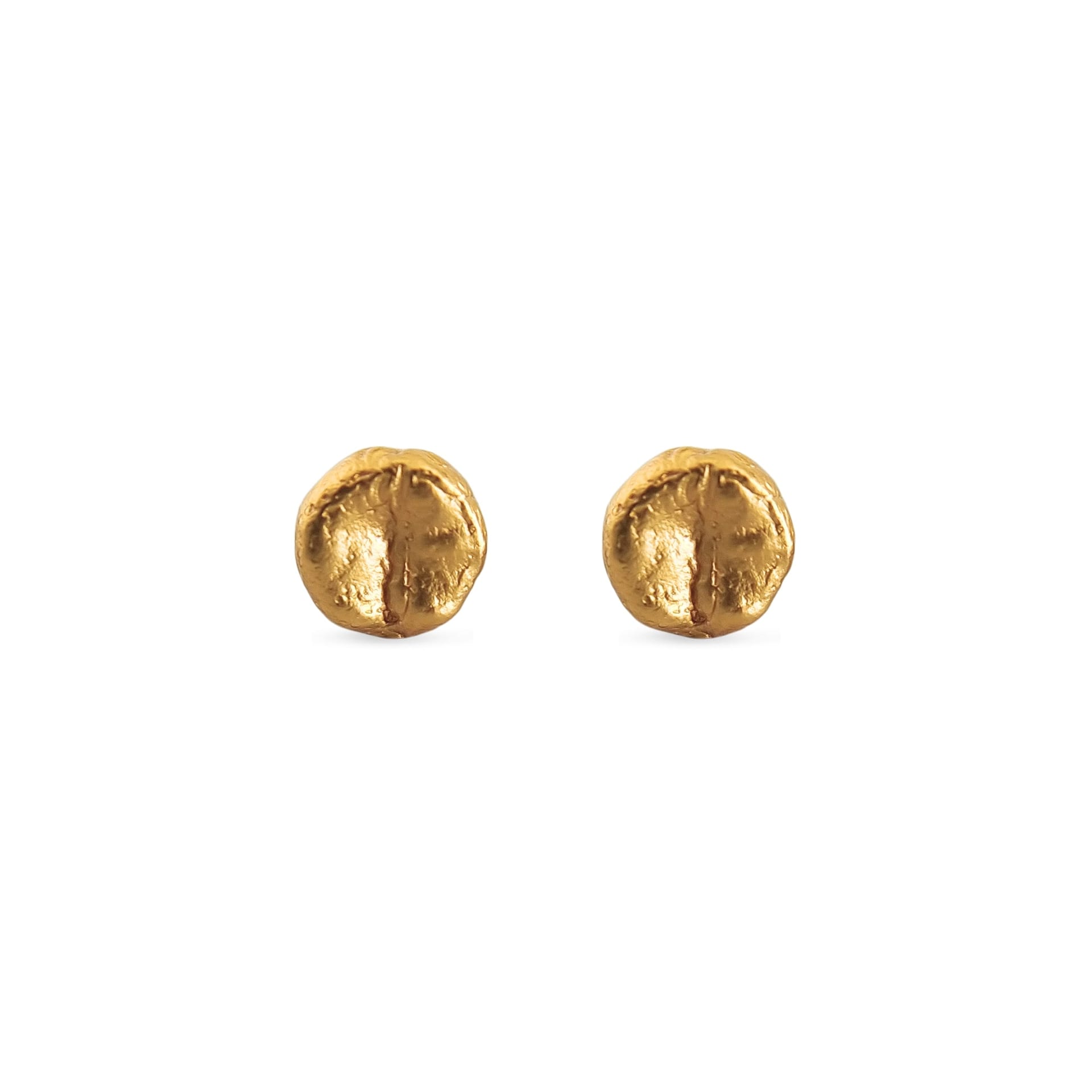 Aretes Café Moka en plata con baño de oro - imagen 2