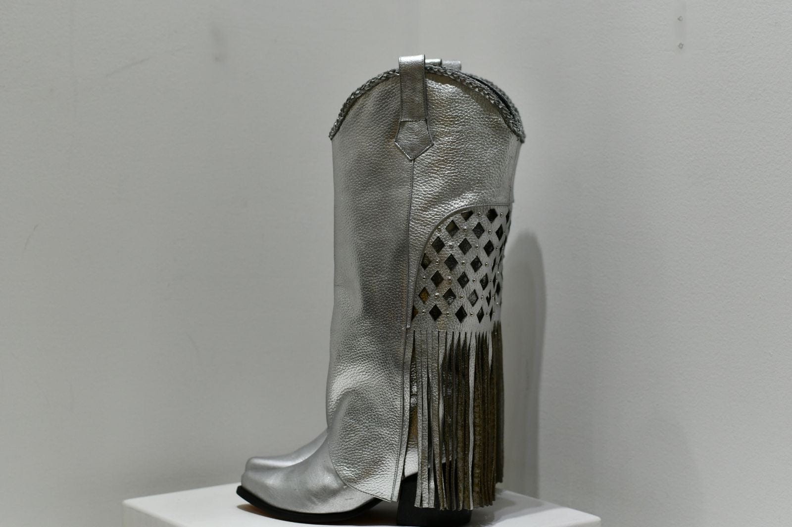 Bota Clau Macramé Plata - imagen 1