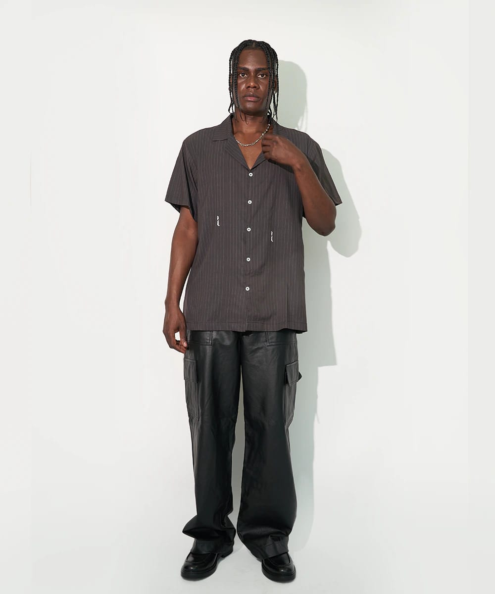 Camp Shirt in Black Pinstripe - imagen 3