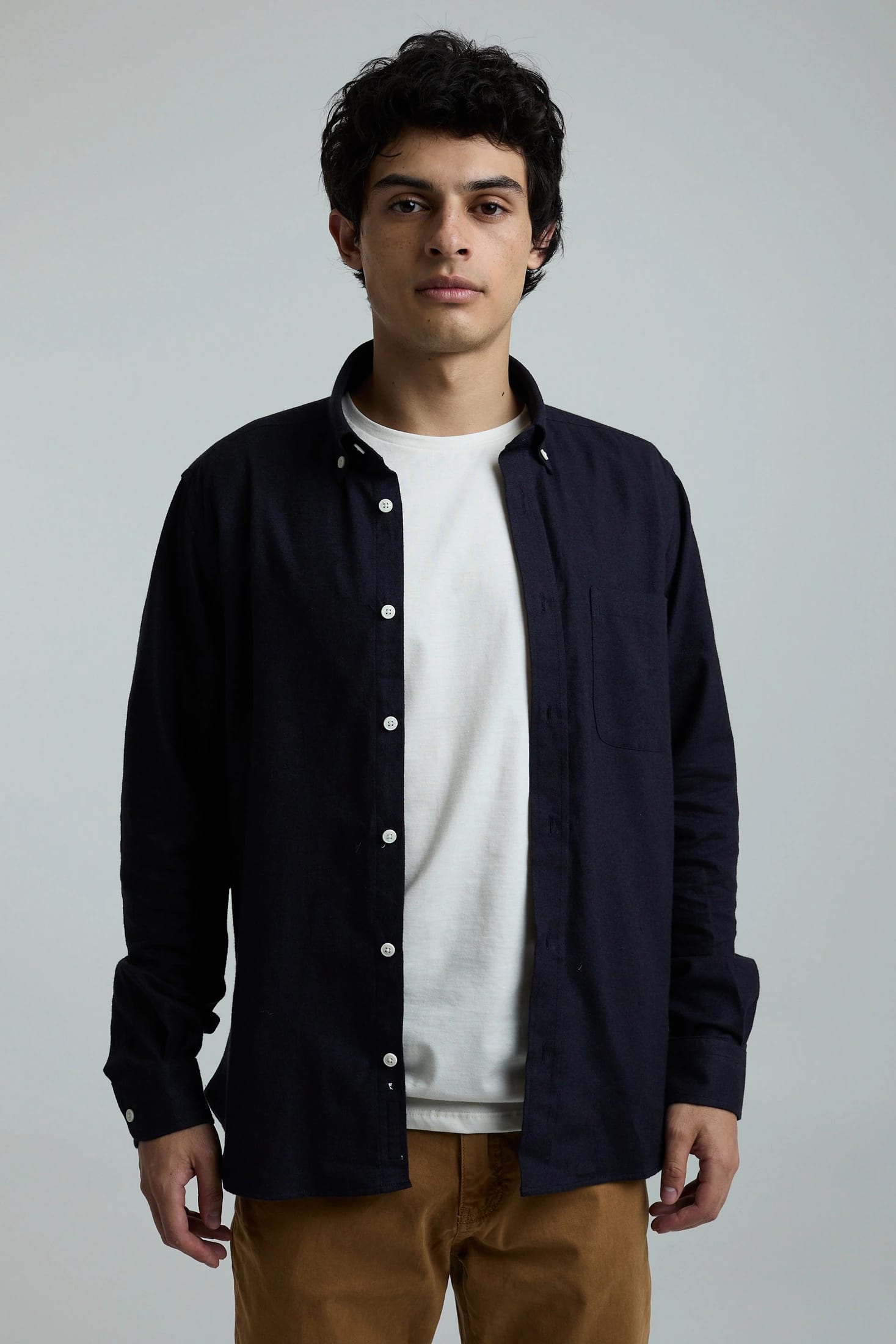 Camisa twill azul oscuro - imagen 3